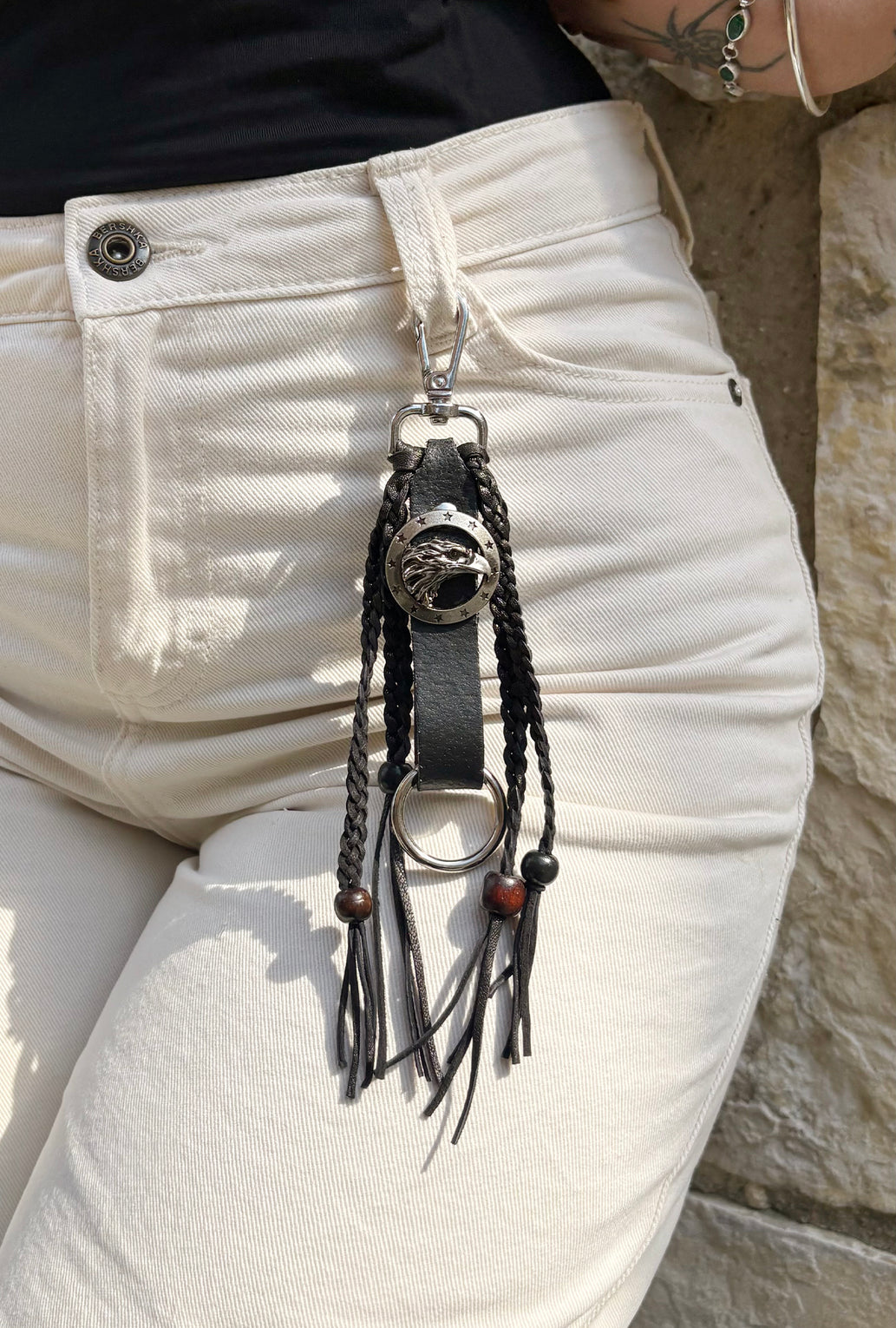KEYCHAIN Black eagle - Braids