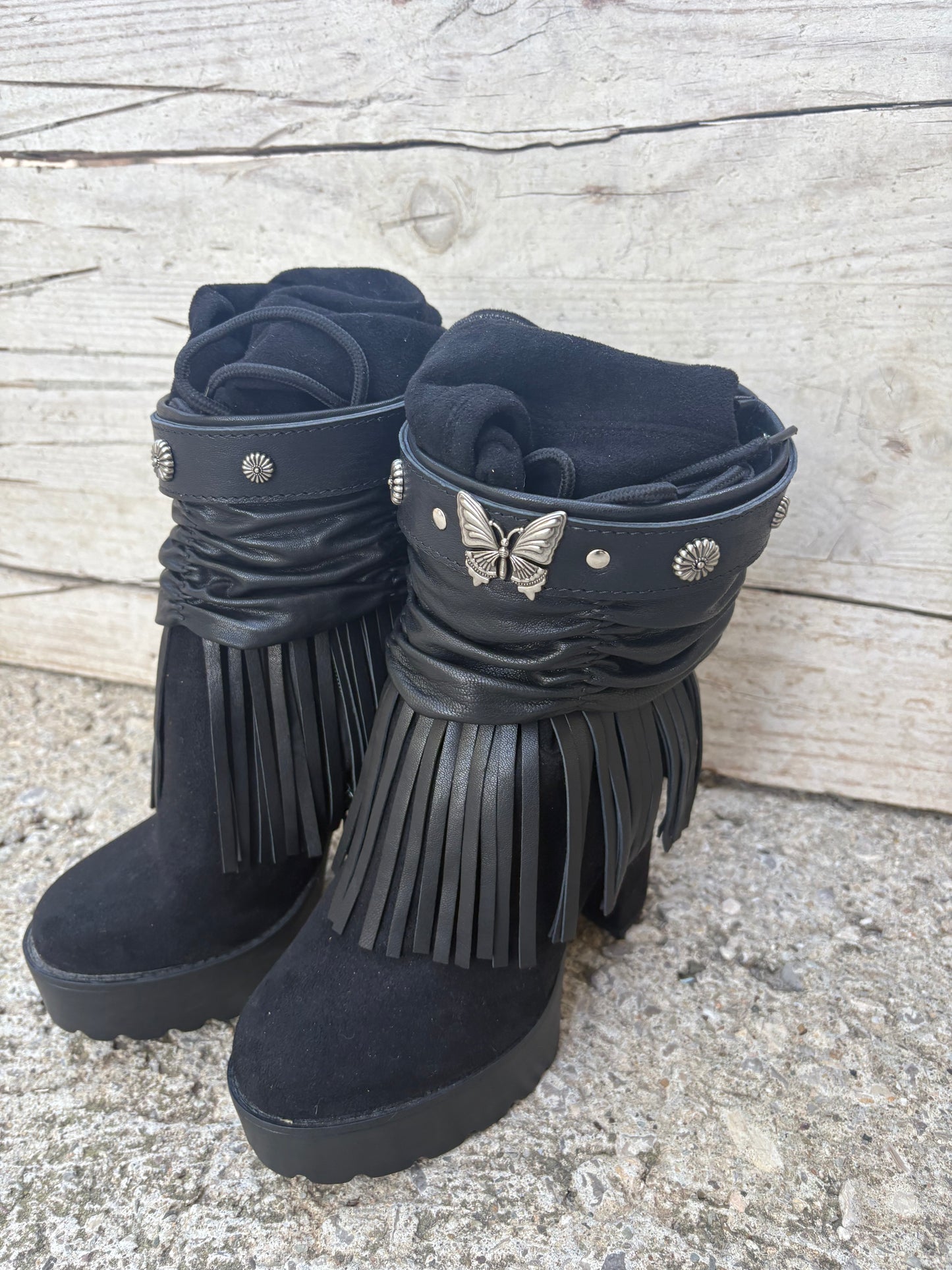 Cubrebotas de piel de cordero italiano