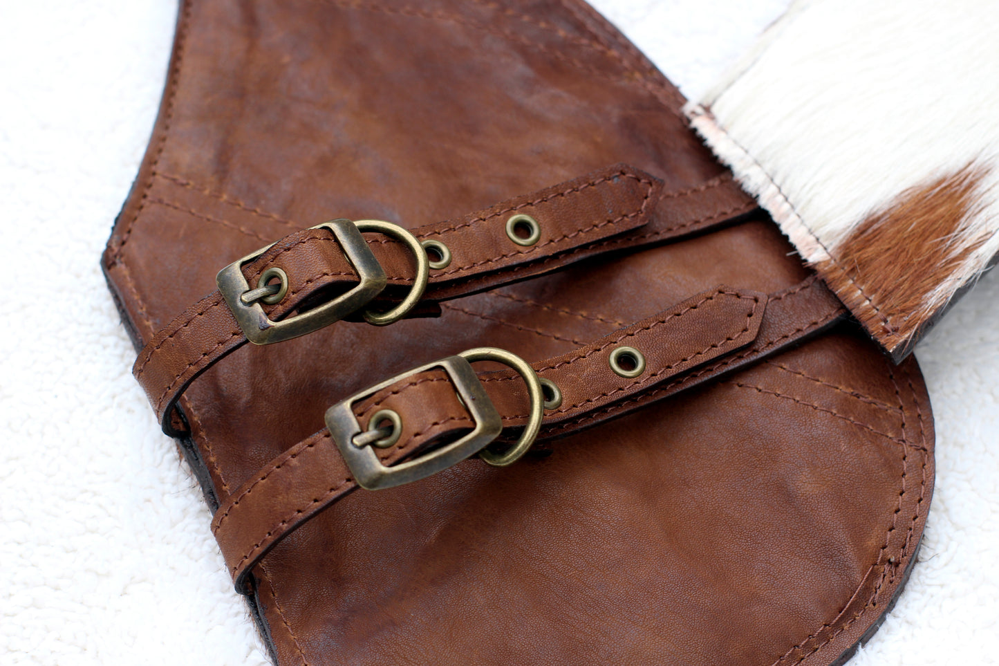 Texas - BOLSO ARNÉS DE PIEL – Plata