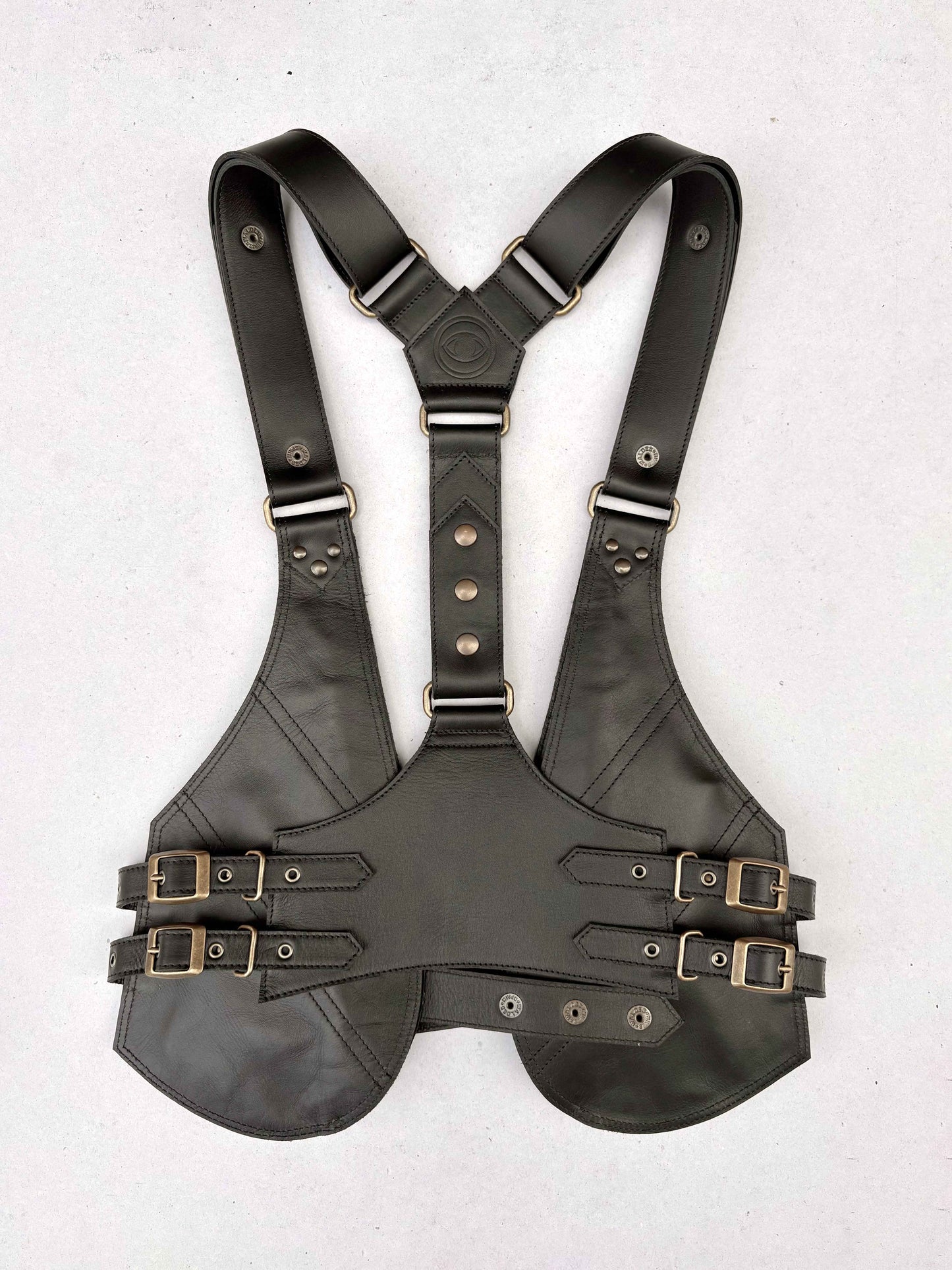 Obsidiana - BOLSO ARNÉS DE PIEL – Oro viejo