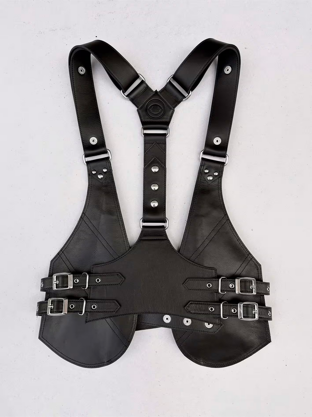 Obsidiana - BOLSO ARNÉS DE PIEL – Plata