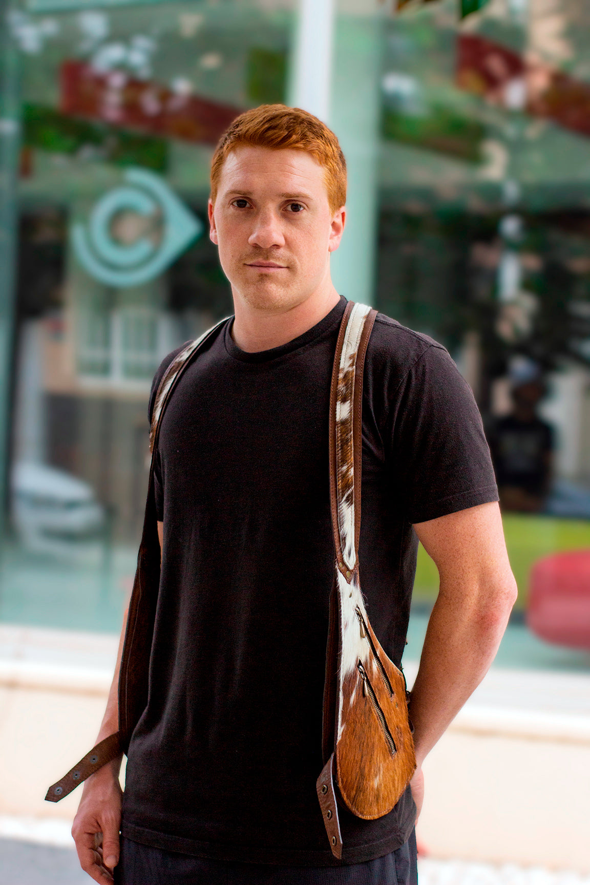 Texas - BOLSO ARNÉS DE PIEL – Plata