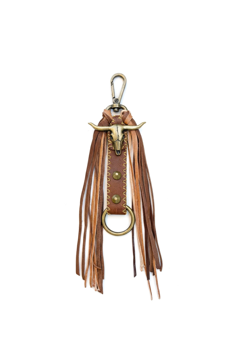 KEYCHAIN brown bull - Fringe