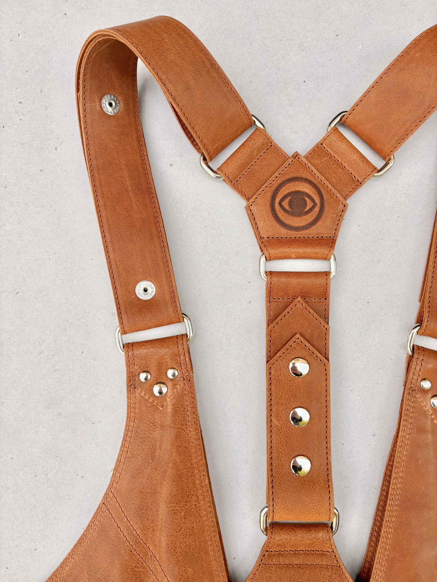 Terracota - BOLSO ARNÉS DE PIEL – Plata