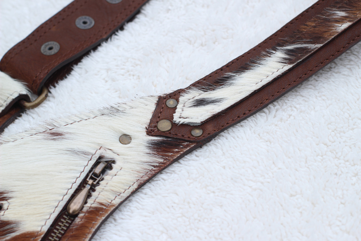 Texas - BOLSO ARNÉS DE PIEL – Plata