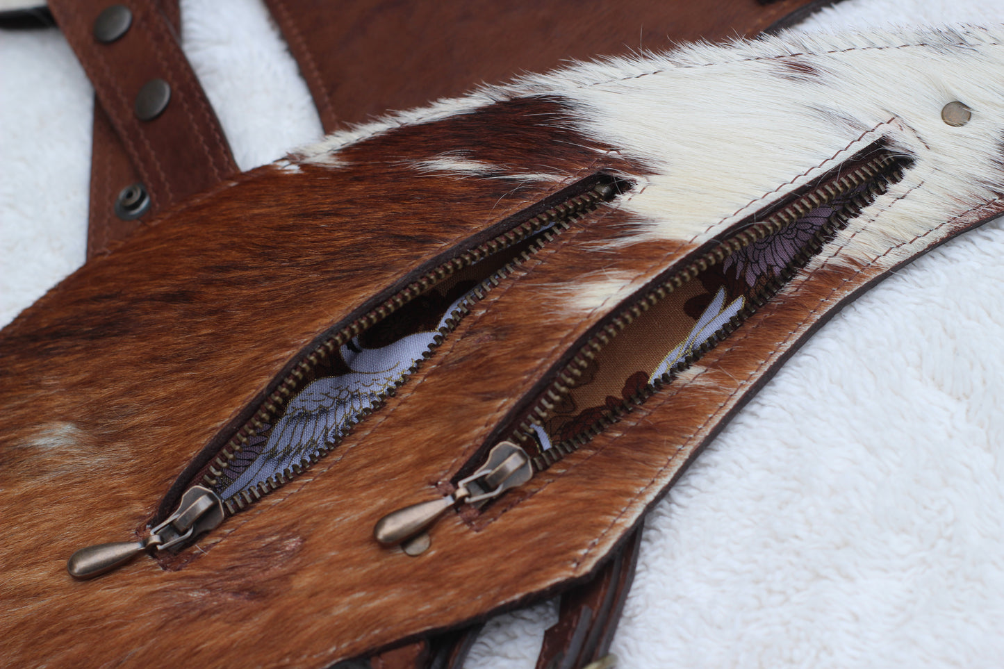 Texas - BOLSO ARNÉS DE PIEL – Plata