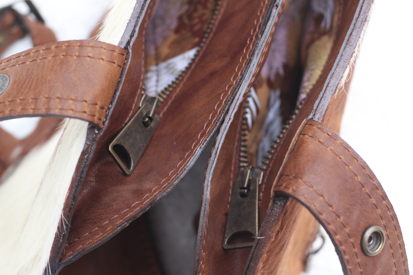 Texas - BOLSO ARNÉS DE PIEL – Plata