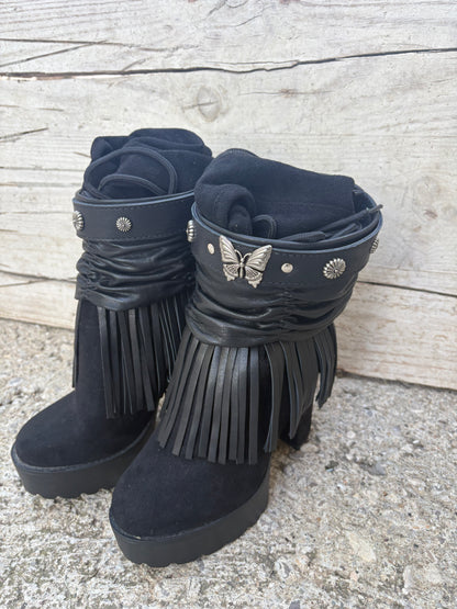 Cubrebotas de piel de cordero italiano