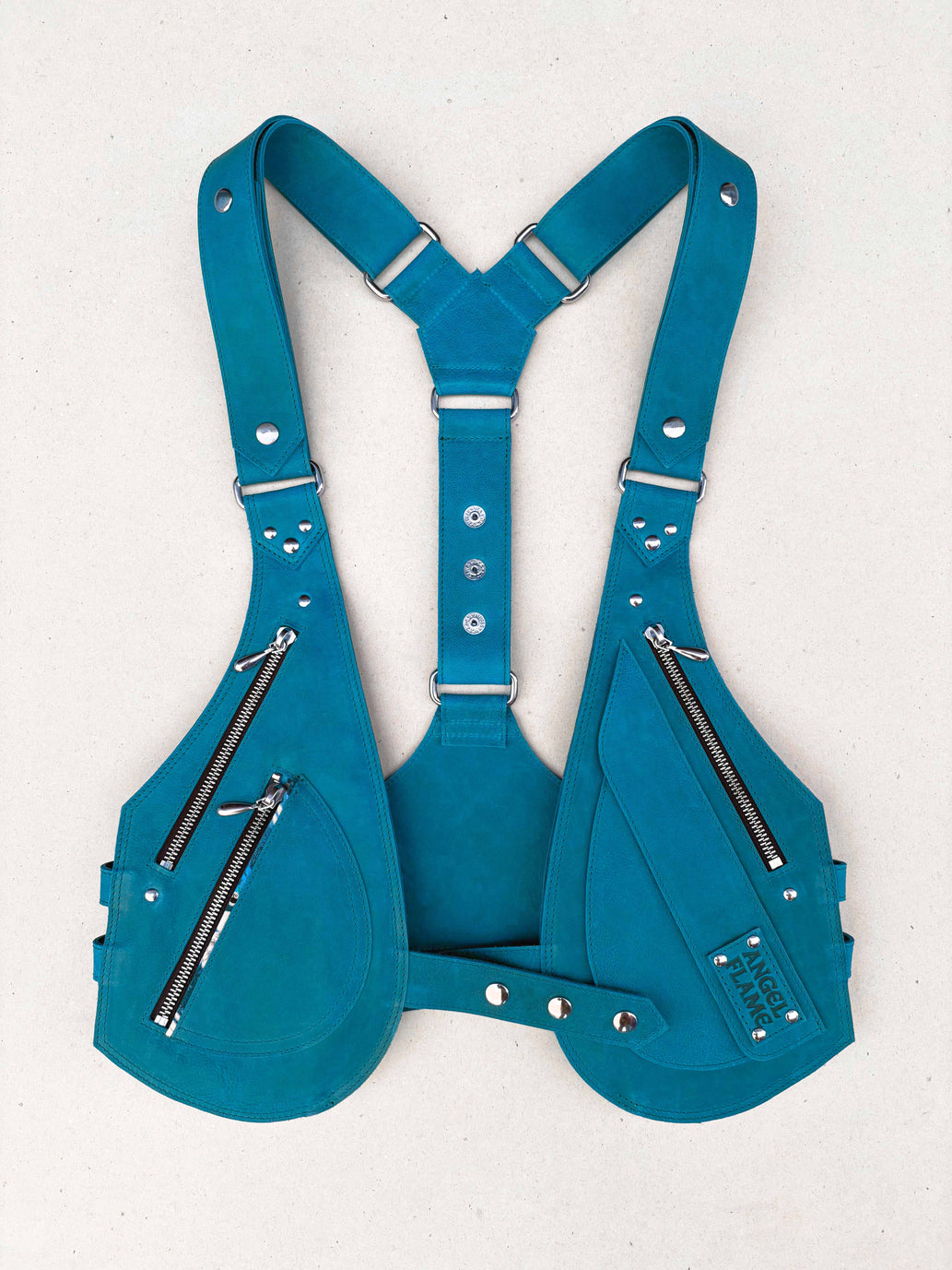 Celeste - BOLSO ARNES DE PIEL - Plata (PRE-ORDER)