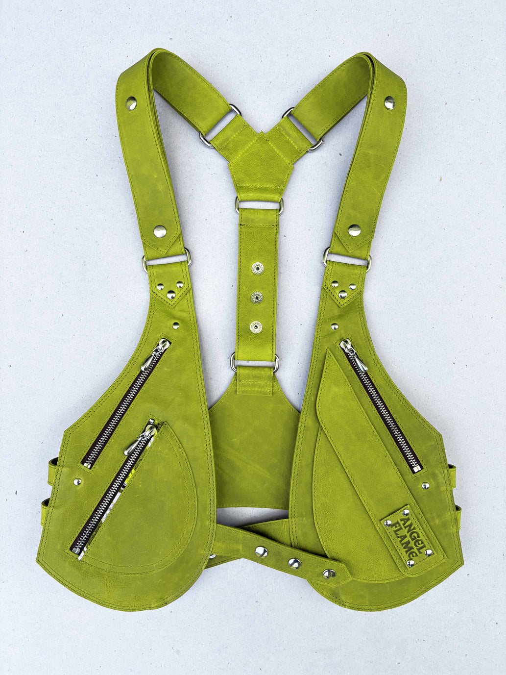 Pistacho - BOLSO ARNES DE PIEL - Plata (PRE-ORDER)