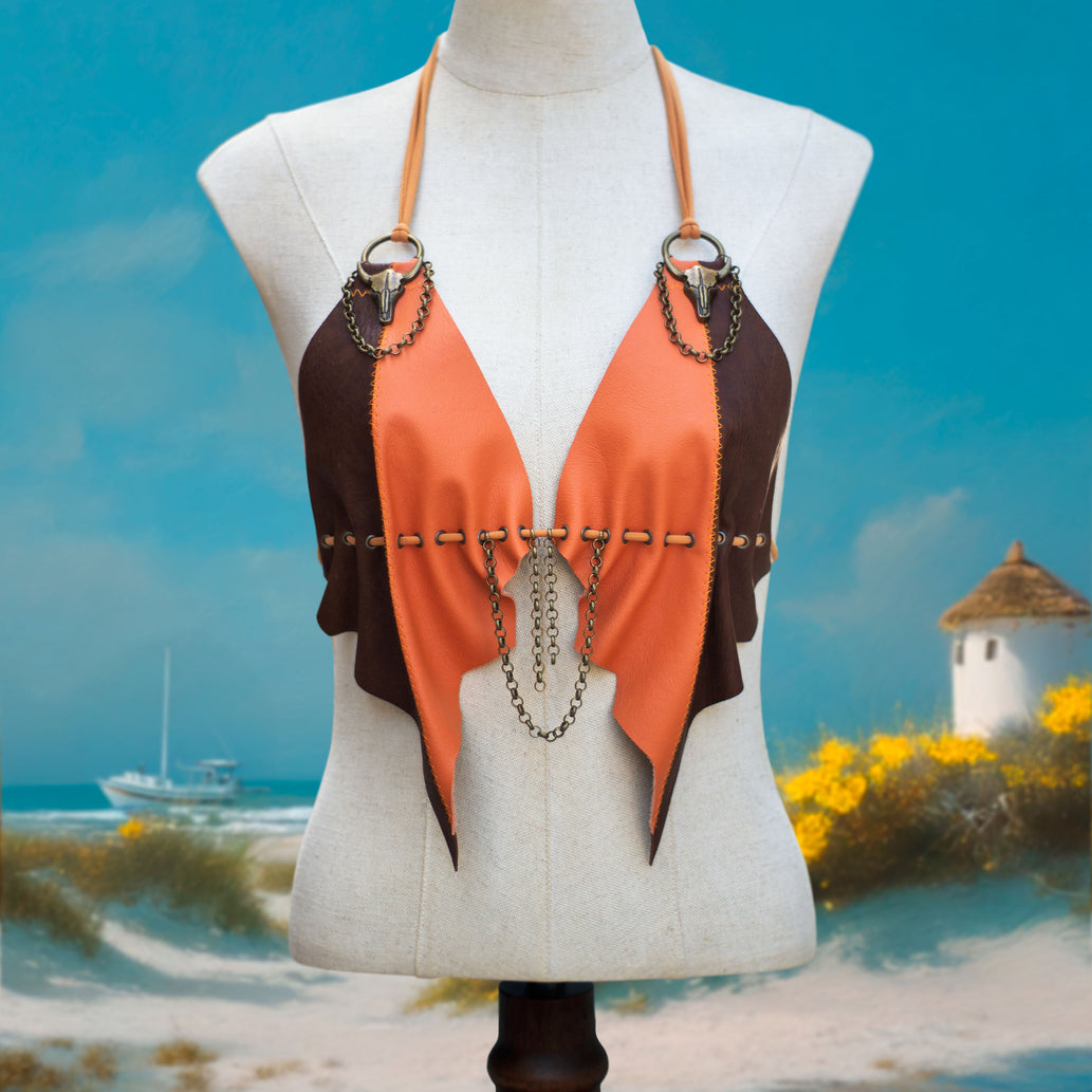 Top de cuero - Edición Atardecer