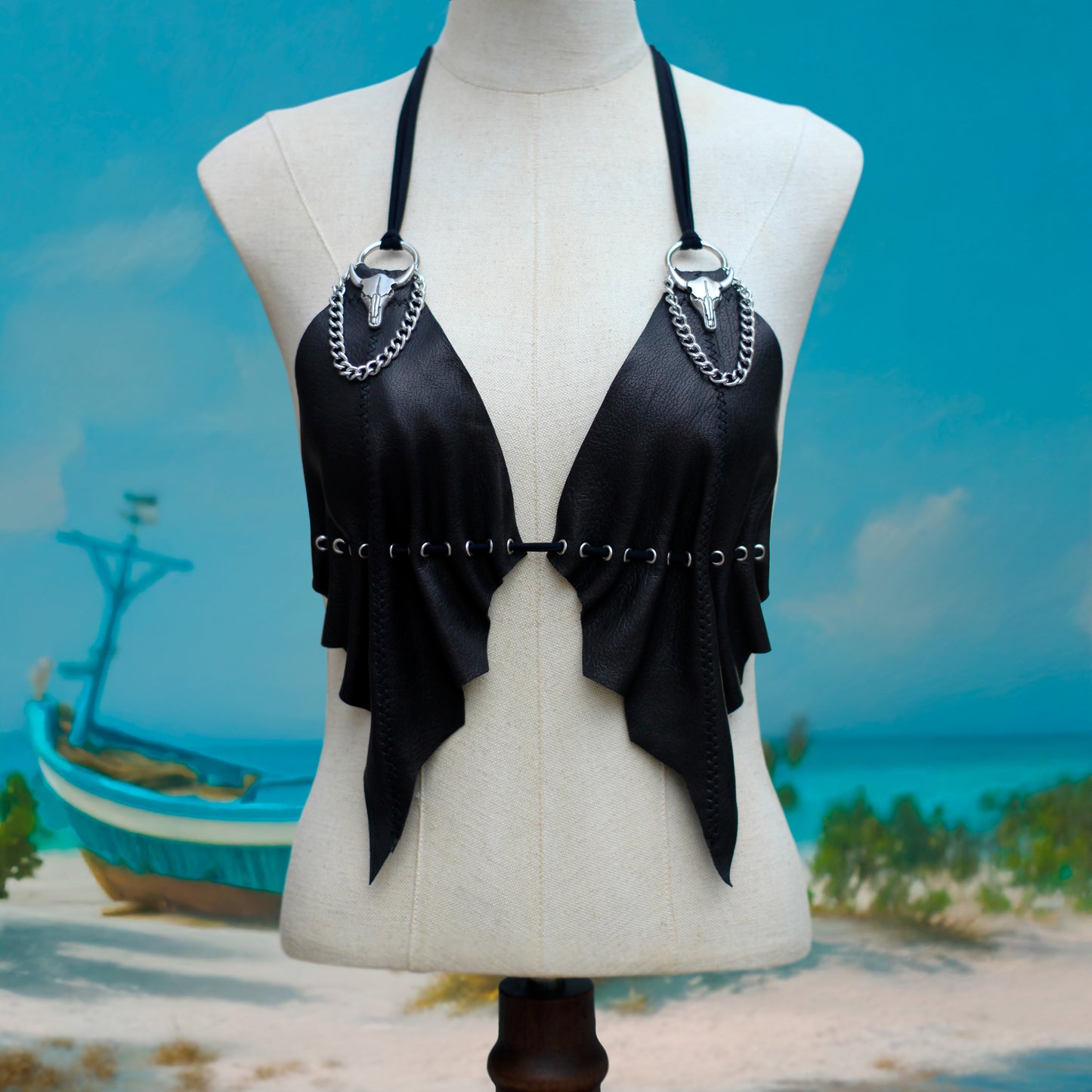 Top de cuero - Edición Obsidiana