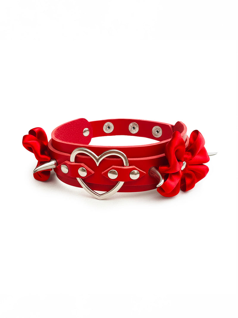 Choker de cuero - Edición Rubí